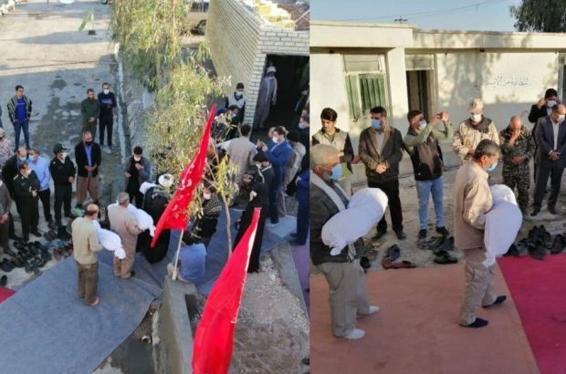 تکریم۴۰ شهید گمنام تازه تفحص شده در معراج شهدای
مهران