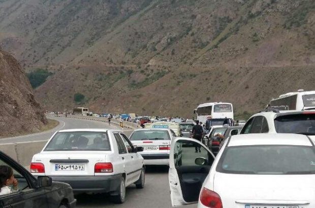 ترافیک در جاده چالوس سنگین است